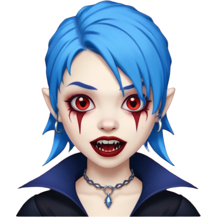 blue haired vampire black girl emoji