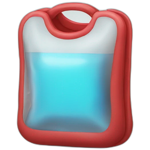 medical soft bag with red liquid emoji