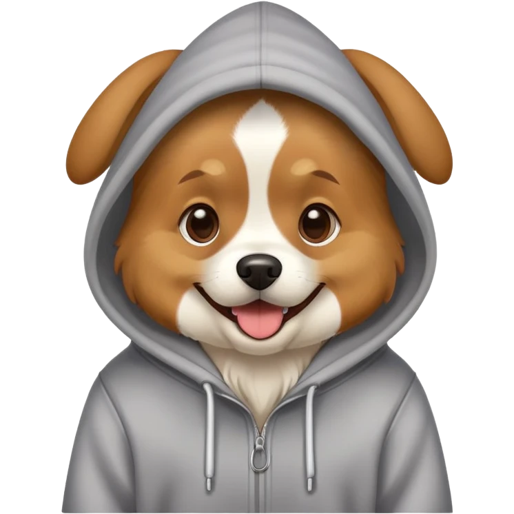dog wearing hoodie emoji