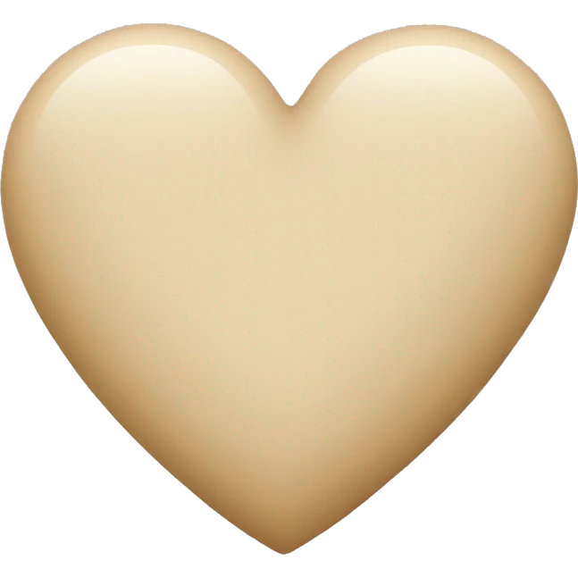 beige heart emoji