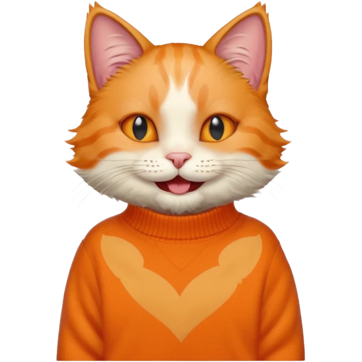happy cat in a balenciaga sweater emoji
