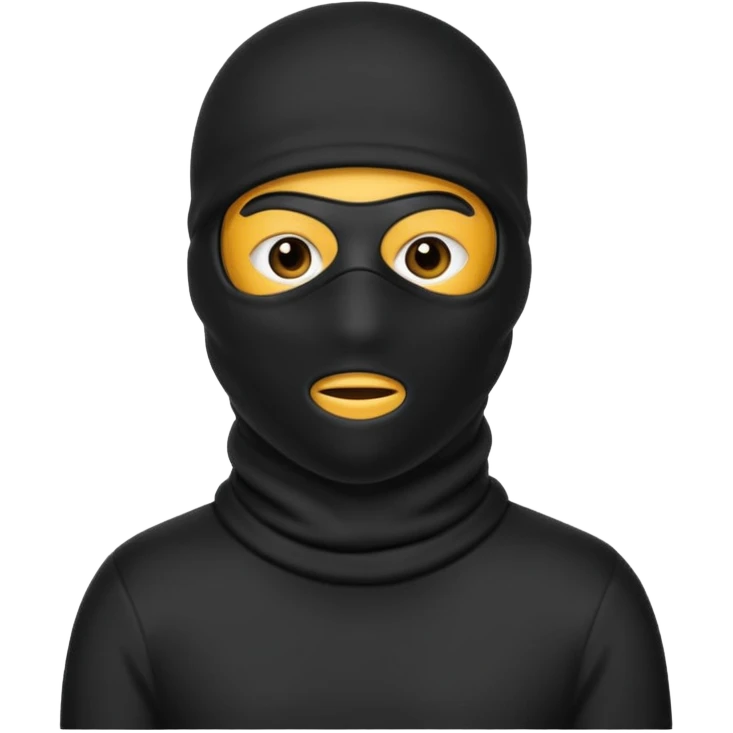 black ski mask emoji