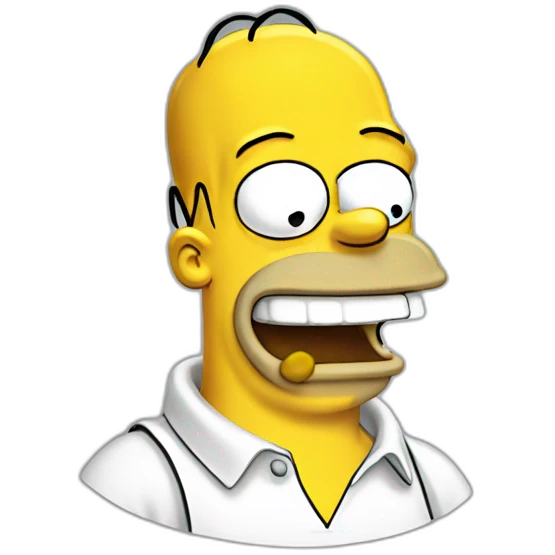 Homer simpson laughing emoji