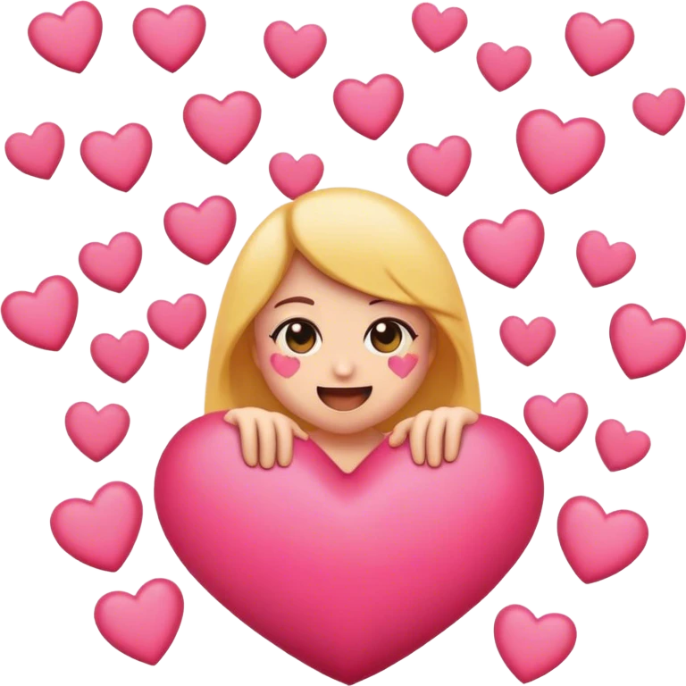 Emojis babeando corazones rosados  emoji
