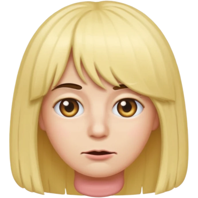 Roll eyes emoji wearing wig with nail  emoji