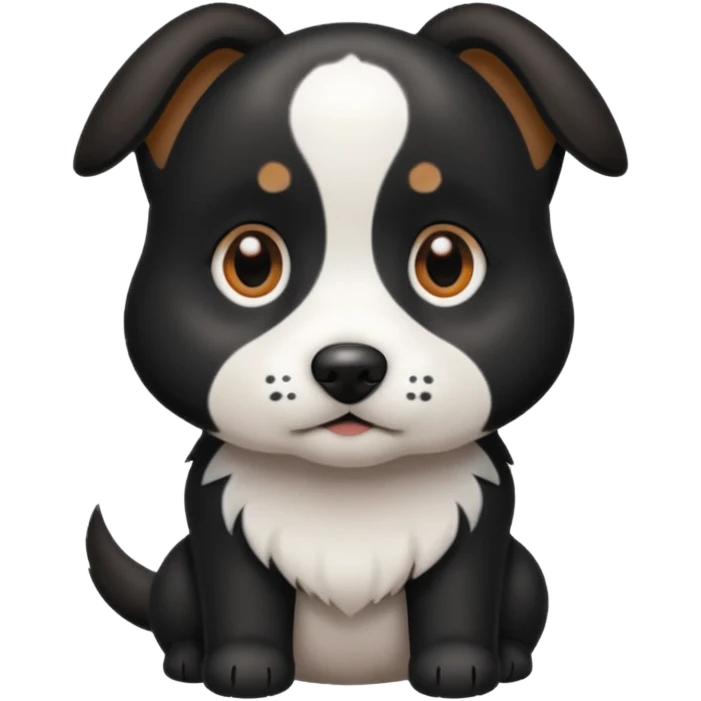 black and white dog spotted emoji