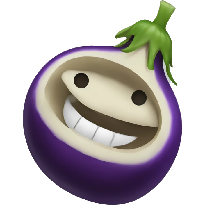 Eating eggplant emoji