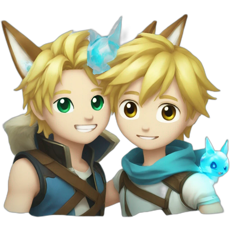ezreal with a glaceon emoji