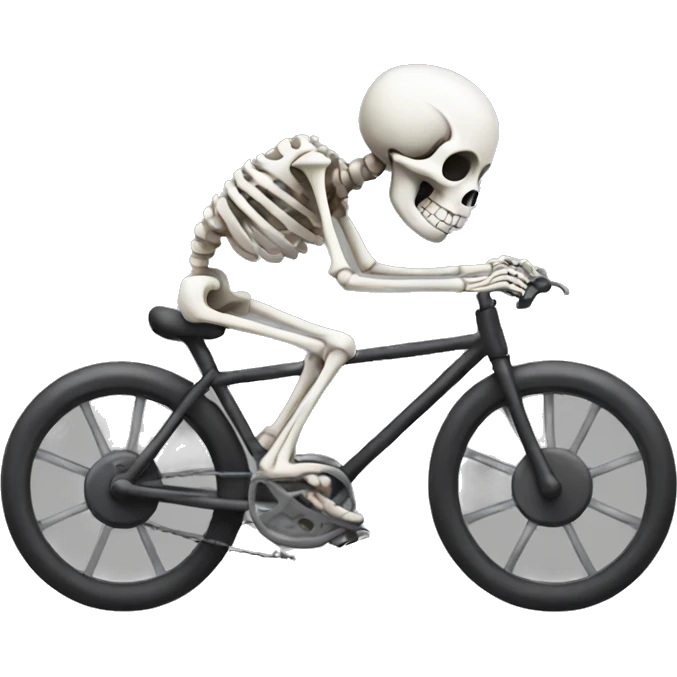 Skeleton on bike emoji