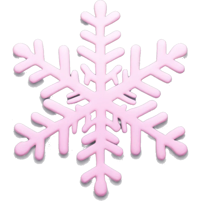 pastel pink snowflake  emoji