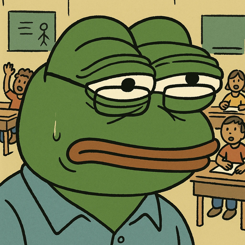 exhausted teacher in a bustling classroom emoji