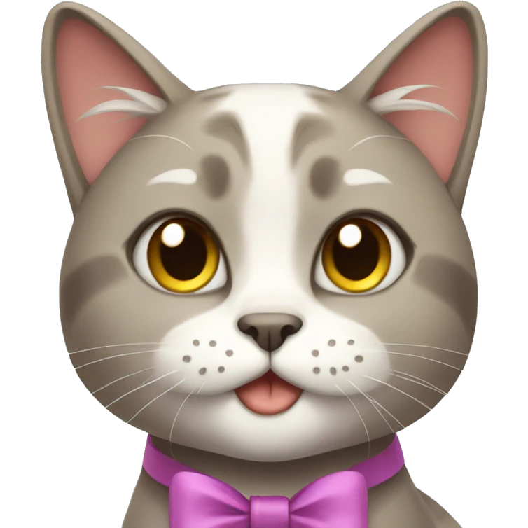 cat with bow emoji