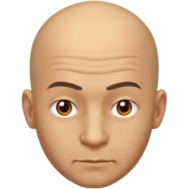 bald man with very smallmohawk emoji