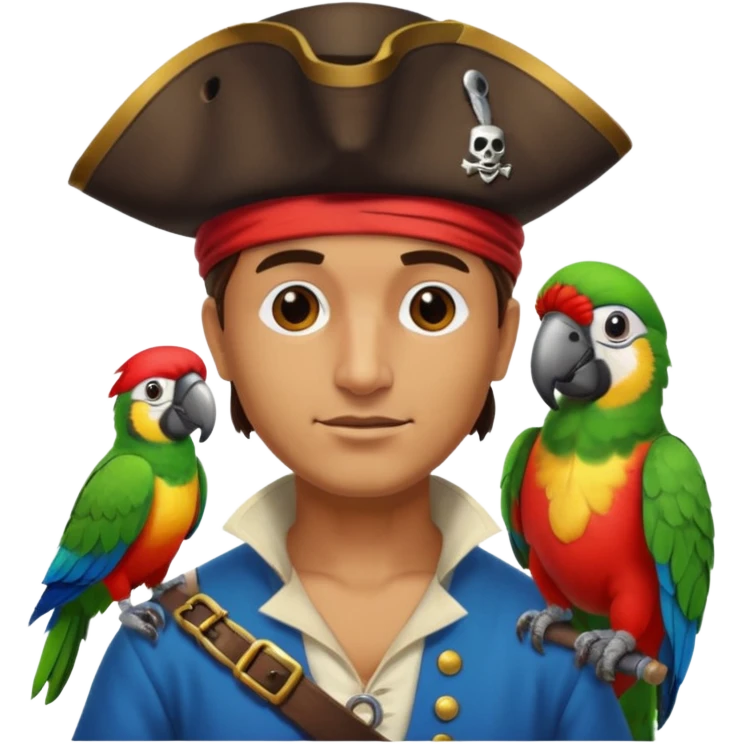 pirate and parrot emoji