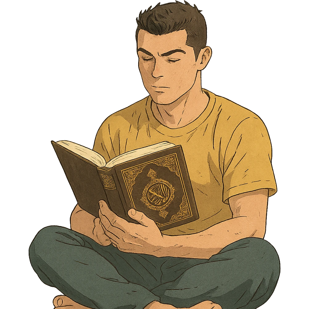 Ronaldo reading the Quran emoji