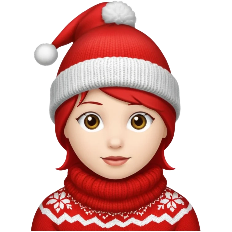 red christmas hat with white logo "S" emoji