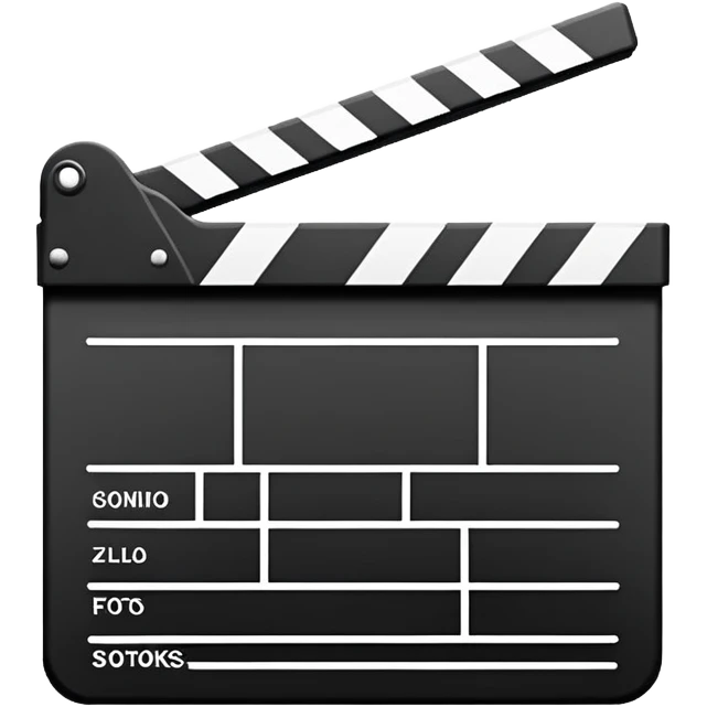 film slate reduced to pure geometric abstraction, two strokes maximum emoji