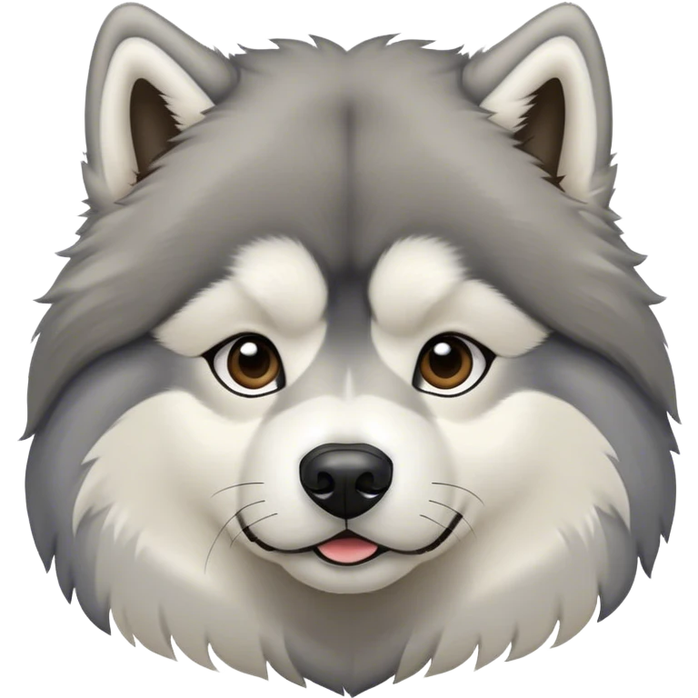 alaskan malamute long hair gray emoji