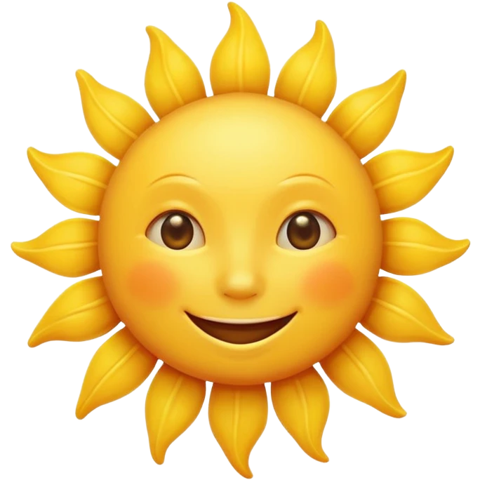 smiling sun emoji, simple and cheerful emoji