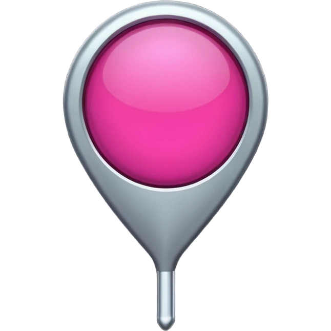 A dark pink location pin  emoji