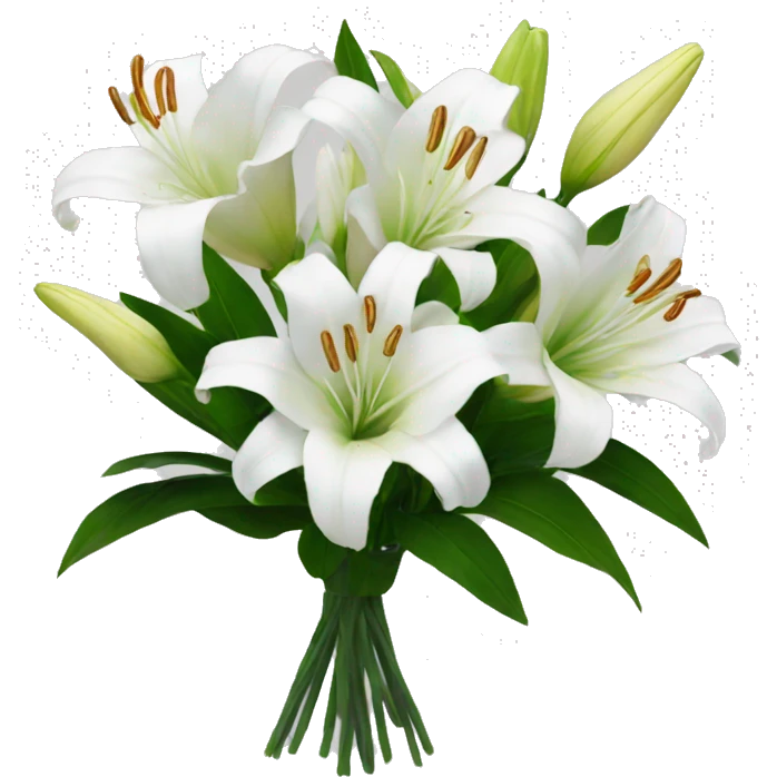 bouquet of white lilies  emoji