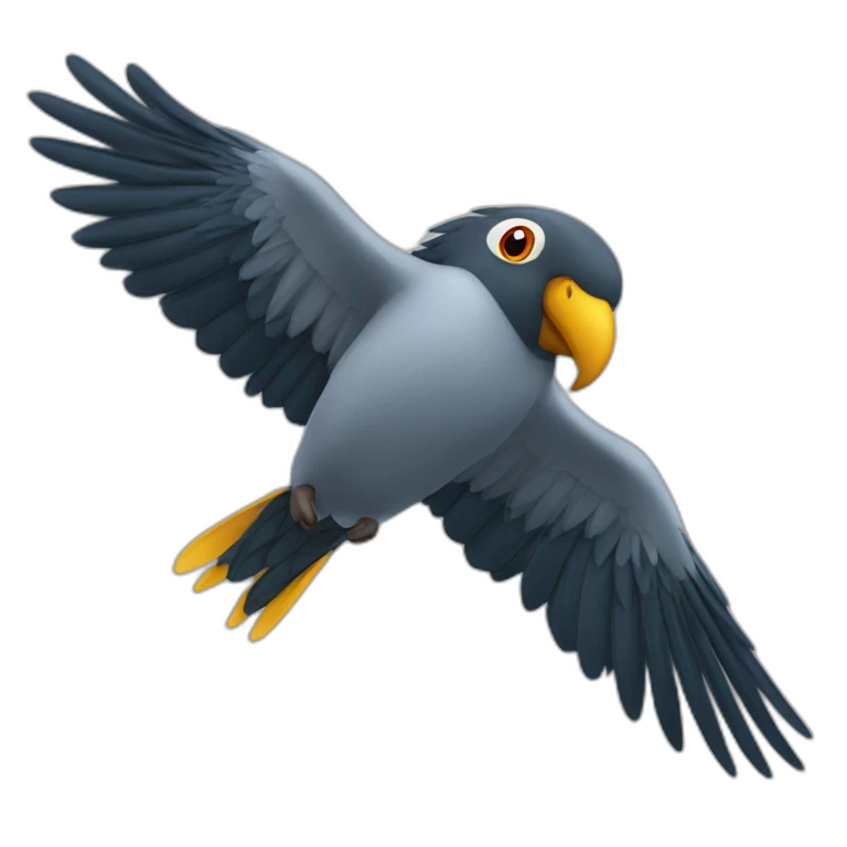 Loro volando emoji