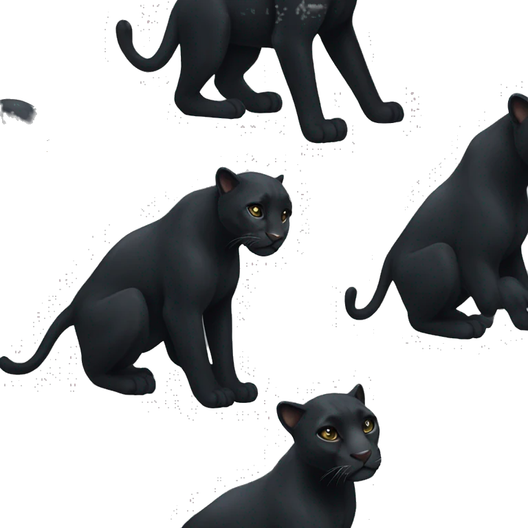 Black panther animal  emoji