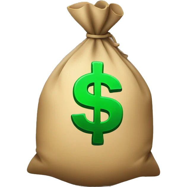 Money bag with green dollar sign emoji