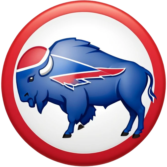Buffalo Bills Football Team Logo emoji