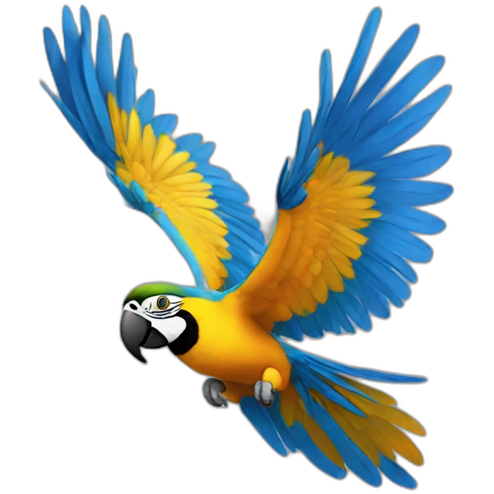 Blue And Gold Macaw Flying emoji