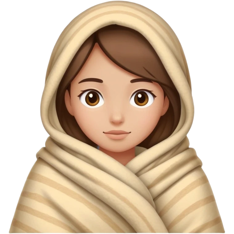 Girl wearing a blanket  emoji