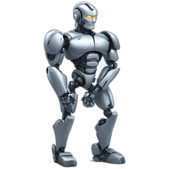 muscular man robot emoji