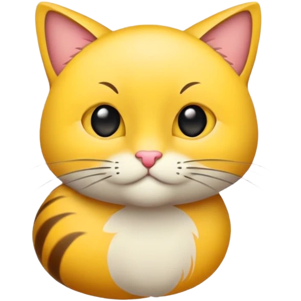 создай черного кота спящего emoji