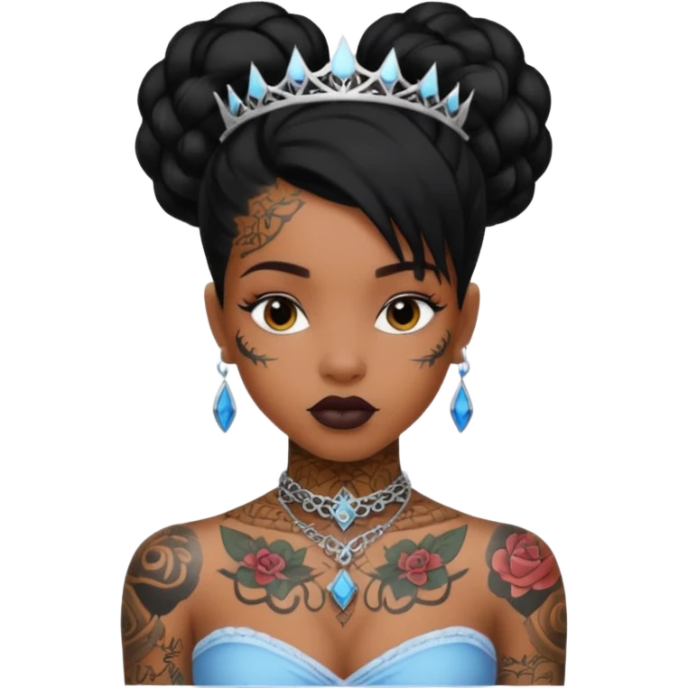 Tattooed princesses black girl emoji