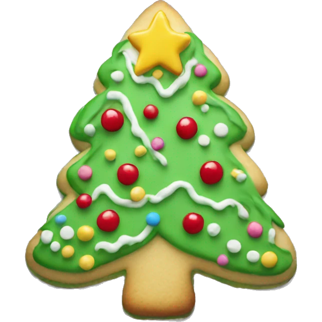Christmas tree sugar cookie  emoji