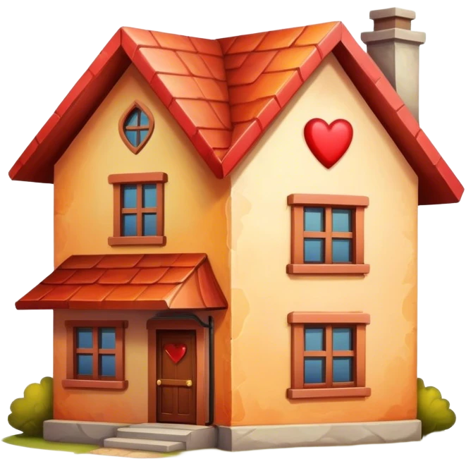a house with a heart, representing secure attachment emoji