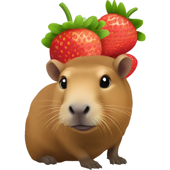 strawberry capybara  emoji