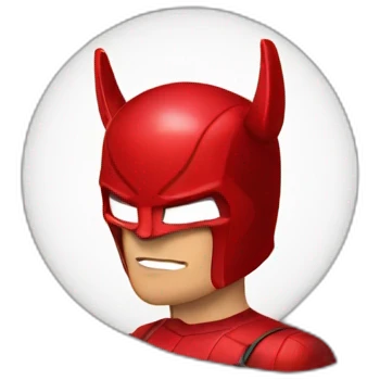 Marvel superhero Daredevil red Helmet with horns emoji