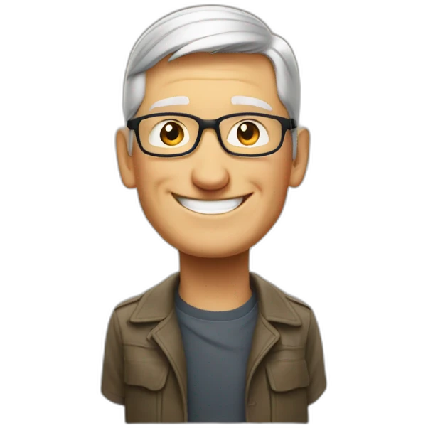 happy-tim-cook-with-heart emoji