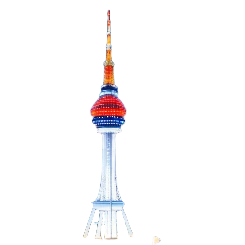 N Seoul Tower Landmark Emoji – Showing the tower atop Namsan Mountain with city lights in the background. emoji