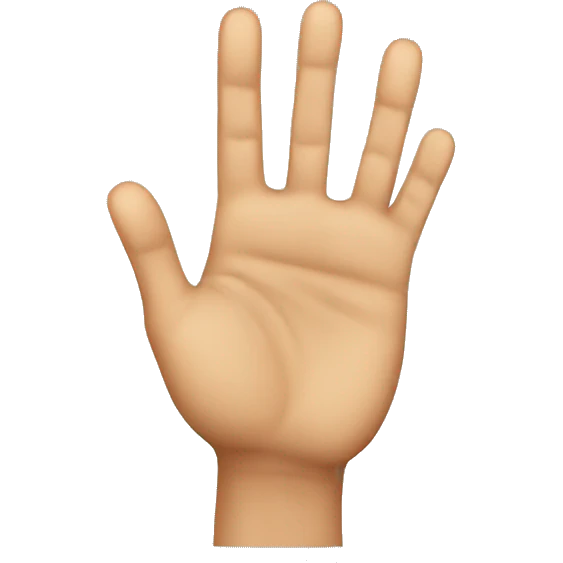 4 fingers up emoji