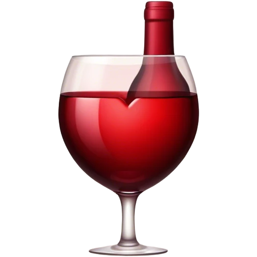 Wine red heart emoji emoji