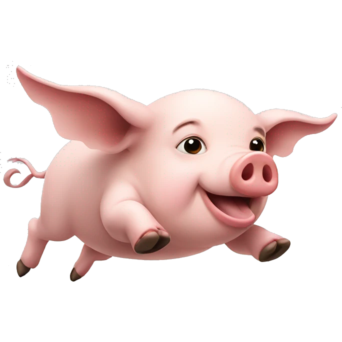 Pig flying  emoji