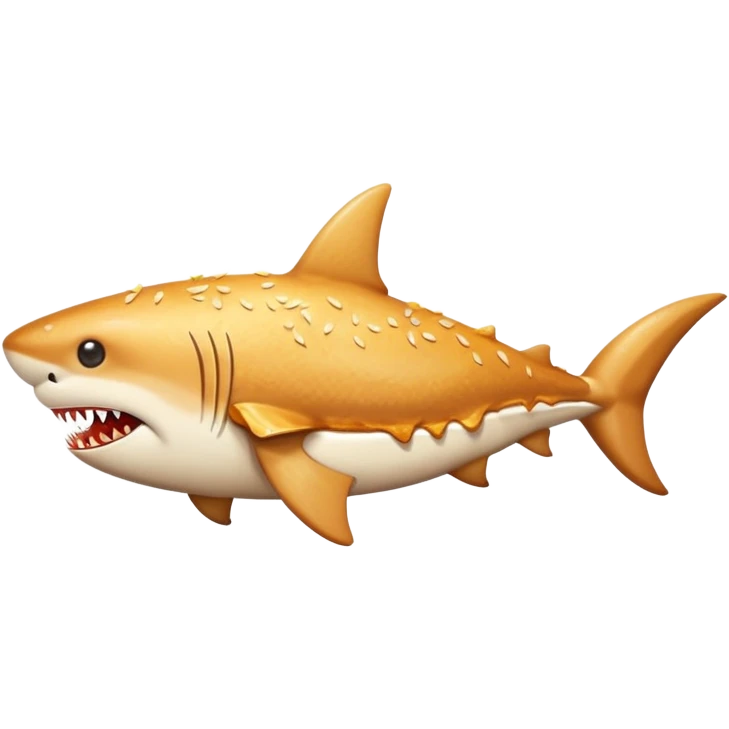 half shark and half chicken tender emoji