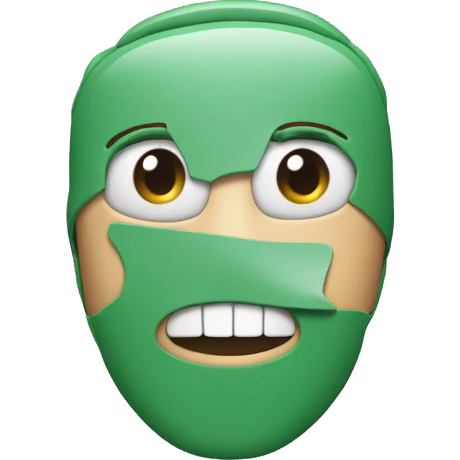 face with mouth covered by processor emoji