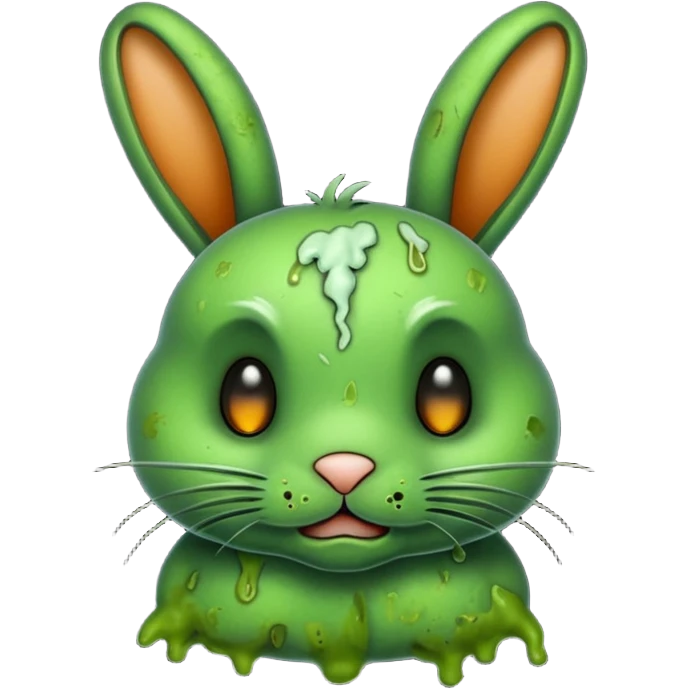 Green Bunny Rotten emoji