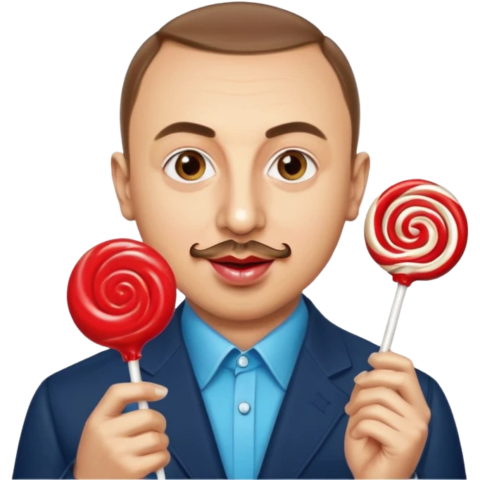 сгенерируй как Ильхам Алиев с чупачупсом  emoji