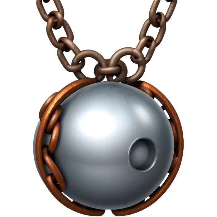 chain with ball for prisoner emoji