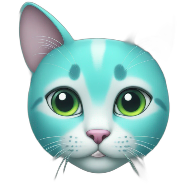 party cyan cat emoji