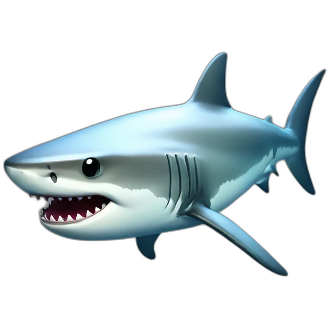 Transparent shark emoji